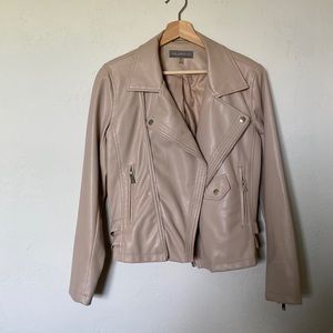 Tan faux leather jacket bagatelle size small
